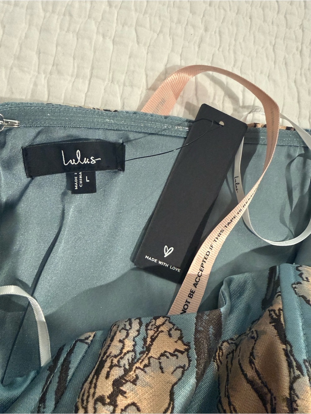 Lulu's Slate Blue Floral Jacquard Mermaid Gown - Picture 4 of 6
